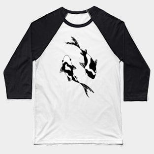 Japanese Koi Fish Negative Baseball T-Shirt